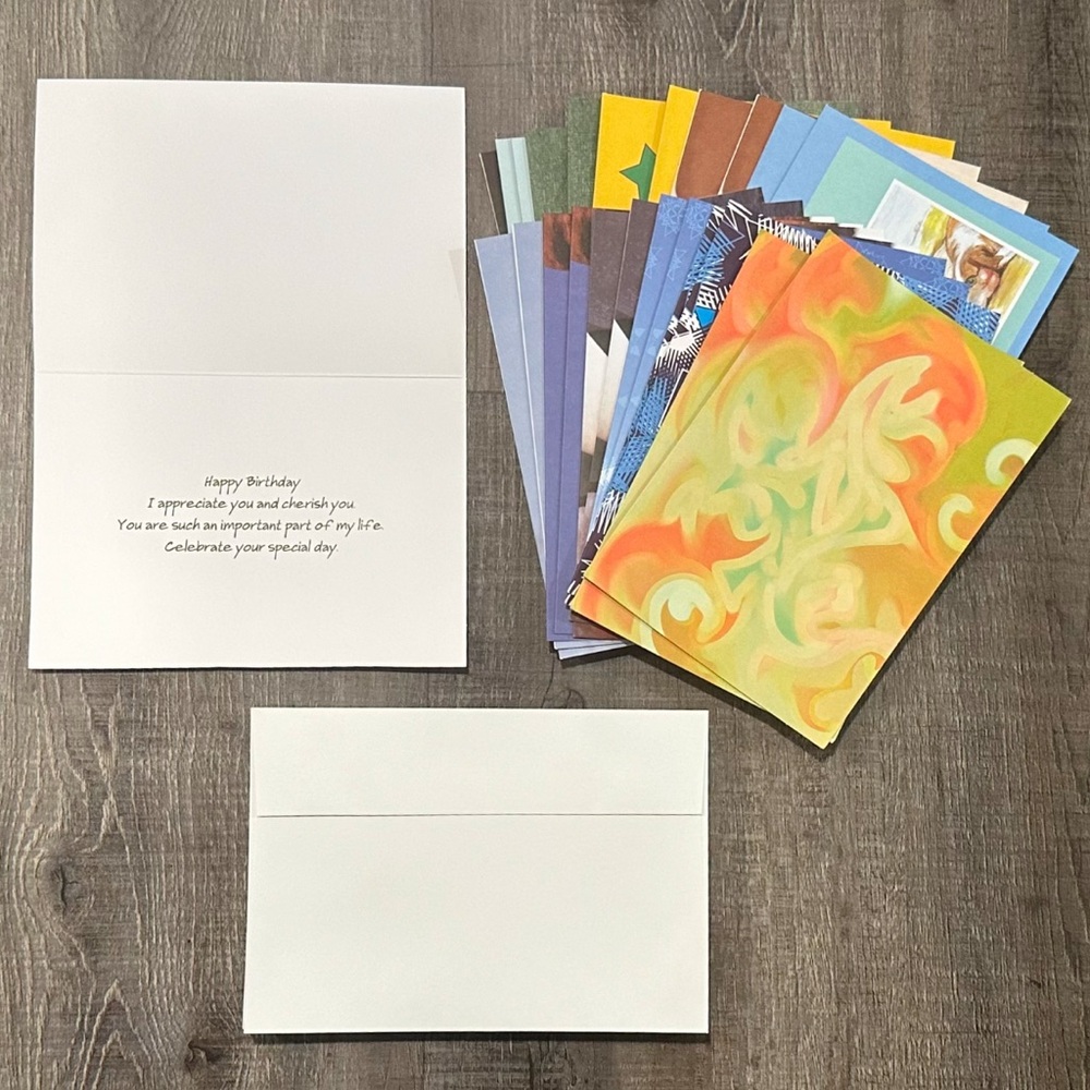 💞 New Pack of 24 Assorted Greeting Cards & Envelopes Stationery Set